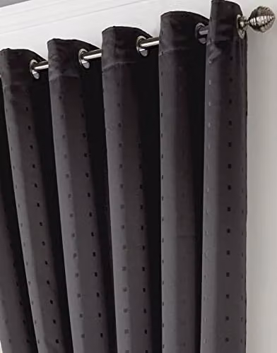 Alan Symonds Madison Lined Eyelet Curtains in Charcoal Grey, Width: 229 cm, Height: 229 cm – 4
