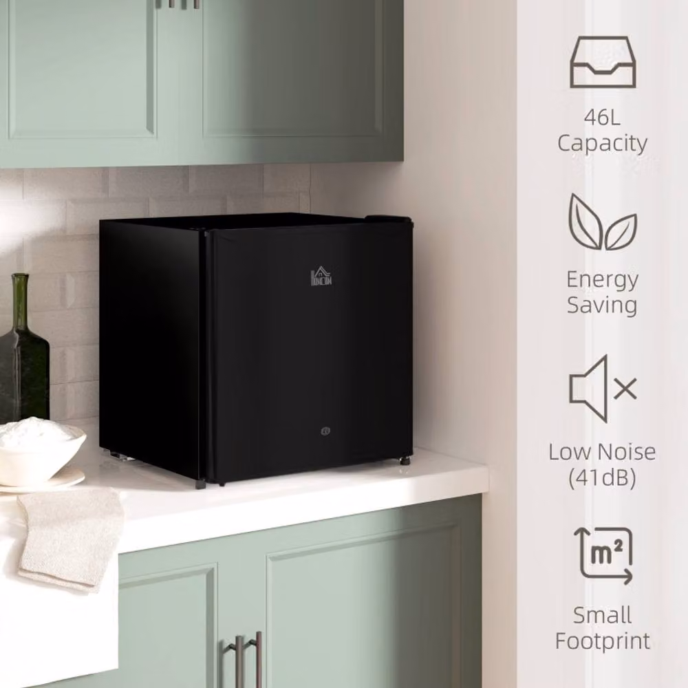 Rolipo 46 Litre Lockable Countertop Fridge in Black Steel – 3