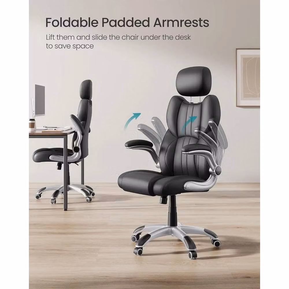 FORGEVIO Ergonomic Black Synthetic Leather Gaming Chair for Home Office and Adults – 3