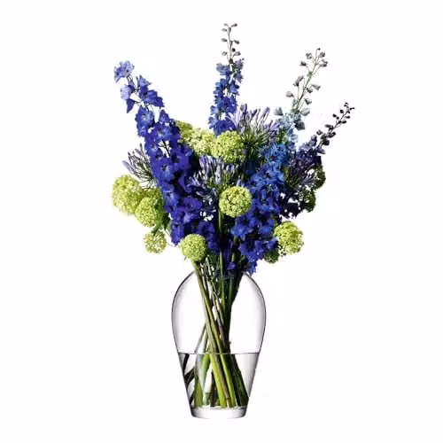 LSA International Flower Grand Bouquet Vase, Handmade Clear Glass, Height: 35 cm – 1