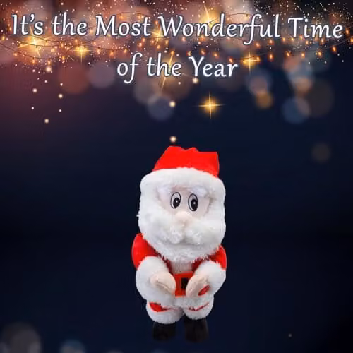 VFM e-Store Dancing Singing Santa Christmas Tabletop Decoration, Red, H 28.2 x W 12.8 x D 11.2 cm – 4