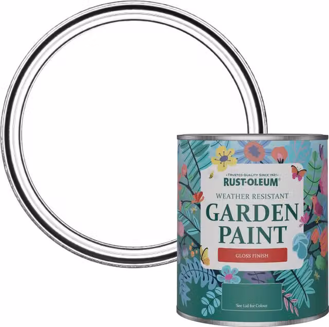 Rust-Oleum Garden Paint in Gloss Finish, White, 0.75 l
