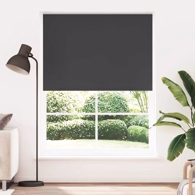 Berkfield Home Blackout Roller Blind, Black, W: 160 cm, H: 230 cm