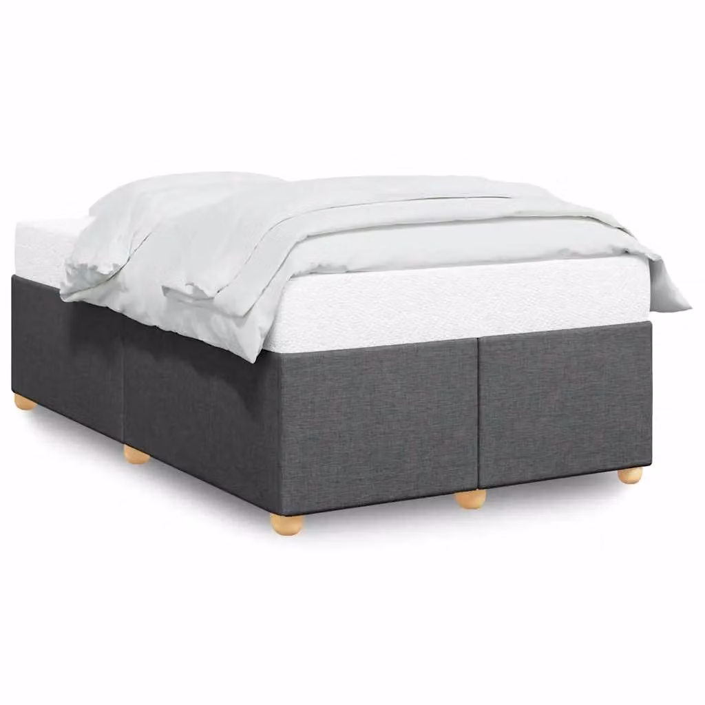 Berkfield Home Upholstered Fabric Bed Frame in Grey, Double (140 x 200 cm) – 2
