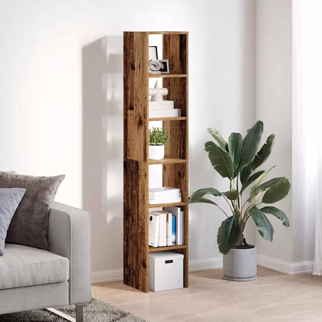 Berkfield Home Stackable Bookcases, 2 Pack, Brown Old Wood, W/D/H: 30 x 30 x 80 cm – 3