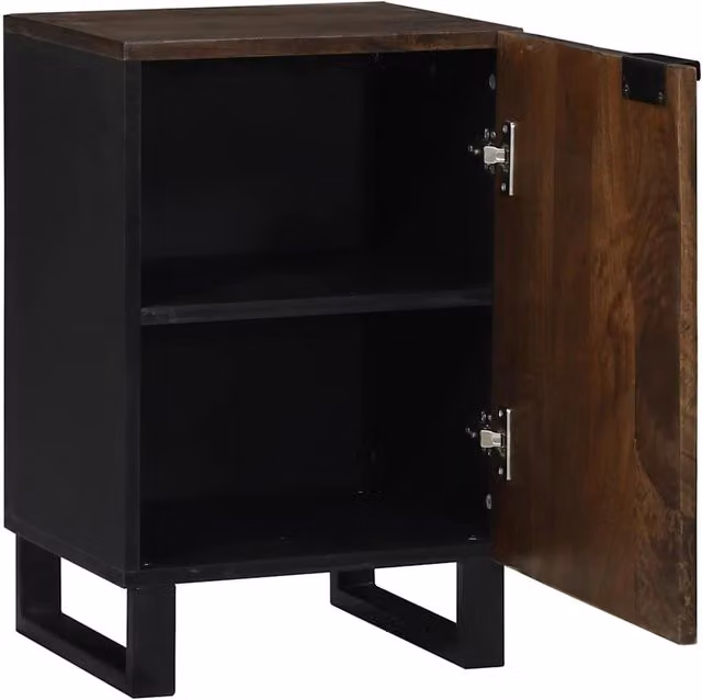 Berkfield Home Modern Freestanding Bathroom Cabinet in Brown Solid Mango Wood W/D/H: 38 x 33.5 x 58 cm – 1