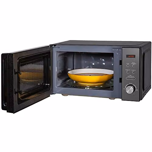 Russell Hobbs Black Digital Solo Microwave 20 Litre 800W with Timer, Automatic Programs and Child Lock – 8