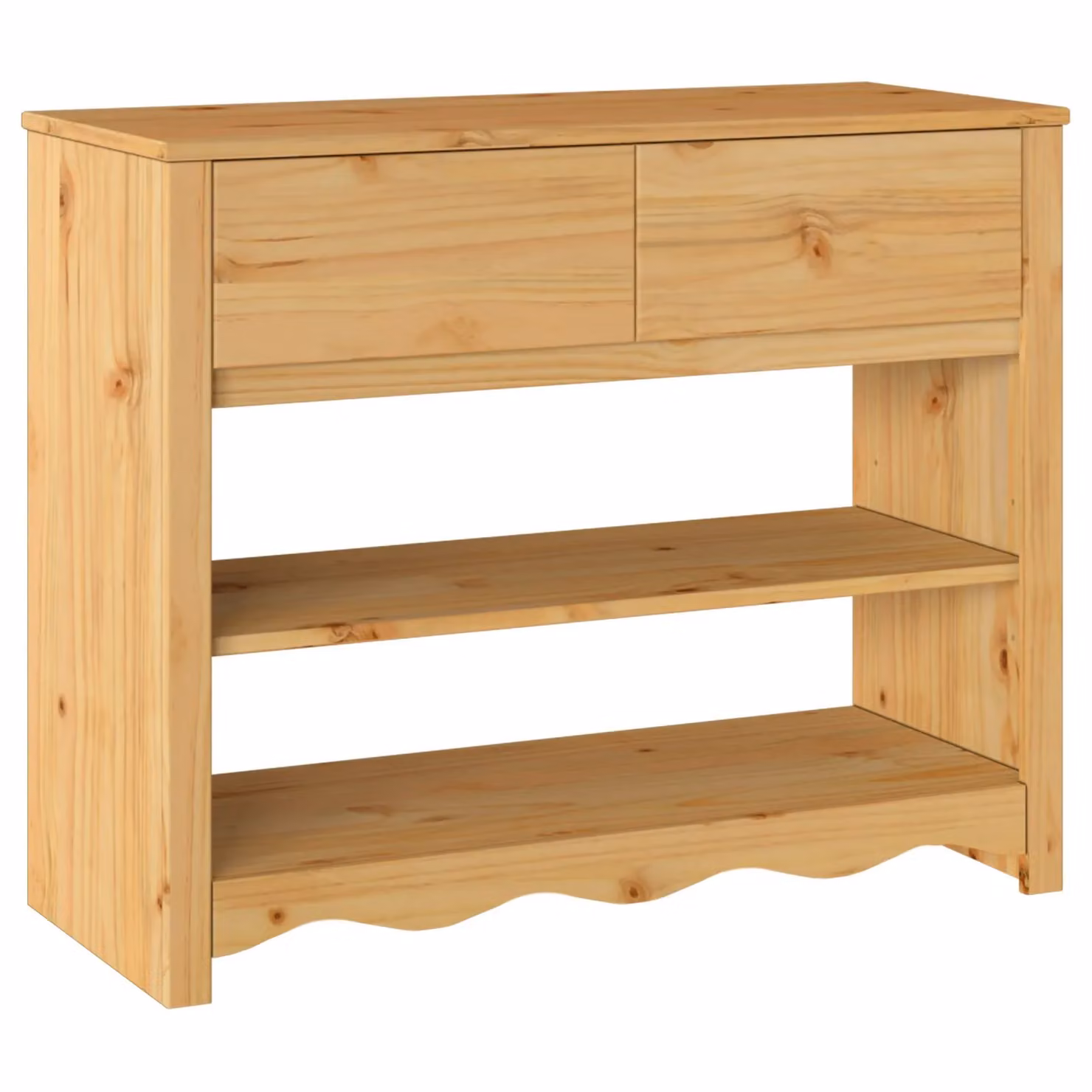 Berkfield Home DRAMMEN Console Table in Brown Solid Pine Wood, W/D/H: 89.5 x 37 x 73 cm – 2