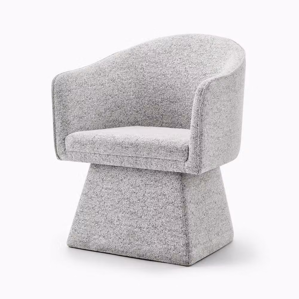 FurnitureboxUK Vera Grey Fabric Tub Accent Chair with Armrests – 2