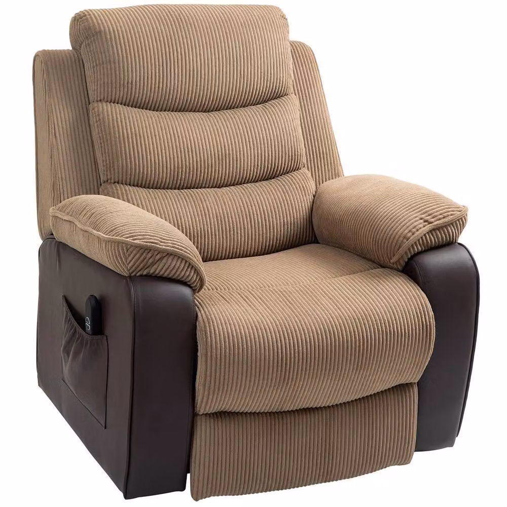 FORGEVIO Power Lift Riser Recliner Chair in Brown with High Back and Armrests – 6