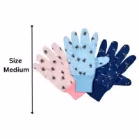 Marco Paul 3-Pack Cotton Grip Medium Gardening Gloves in Multicolour – 2