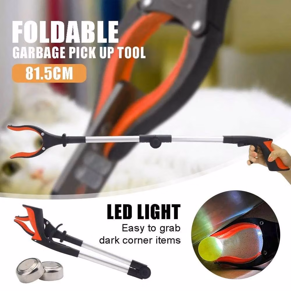Flavora Long Reach Grabber #6 with Light in Black – 2