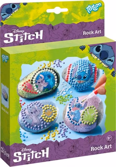 Totum Disney Stitch Rock Art Creative Stone Painting Set in Multicolour and Blue