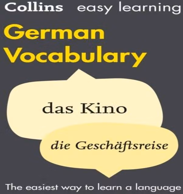 Collins Dictionaries Easy Learning German Vocabulary School Book in Multicolour and Grey