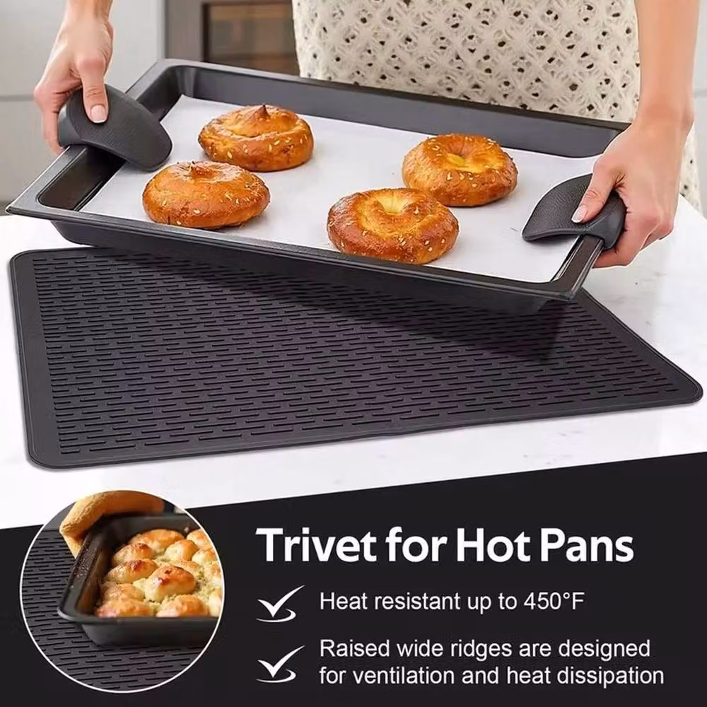 FLAVORA Silicone Electric Stove Cover Mat in Black – 5