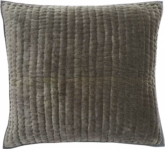 Bedeck of Belfast Reya/Emira Cotton Sham Pillowcase, Olive Green