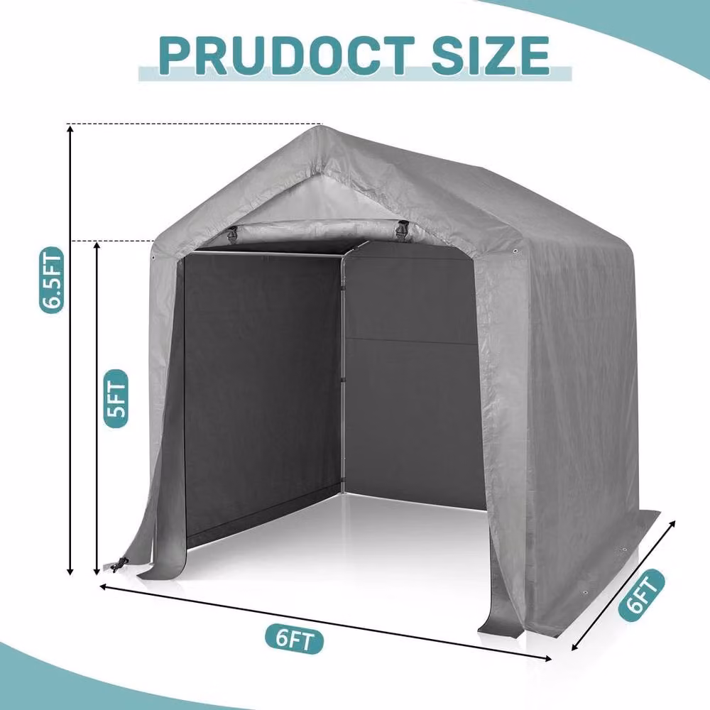 Kelvenix Grey Pent Garden Shed Storage Shelter and Bicycle Tent – 2