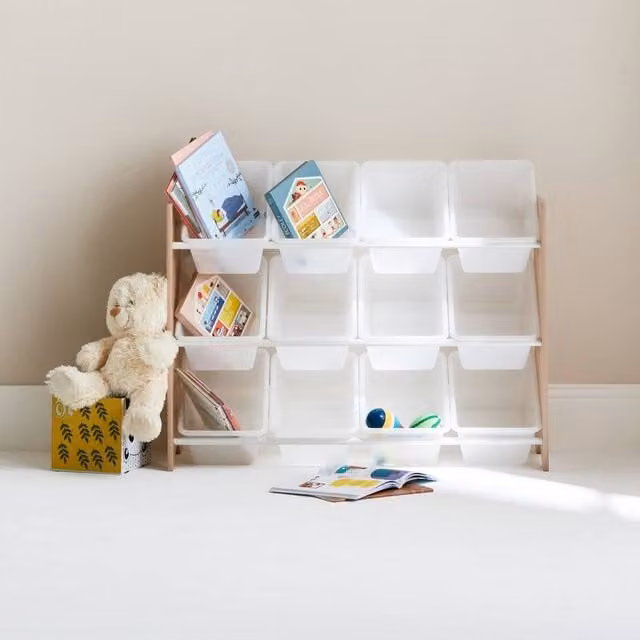 sweeek Cube Toy Storage Unit in Brown Wood