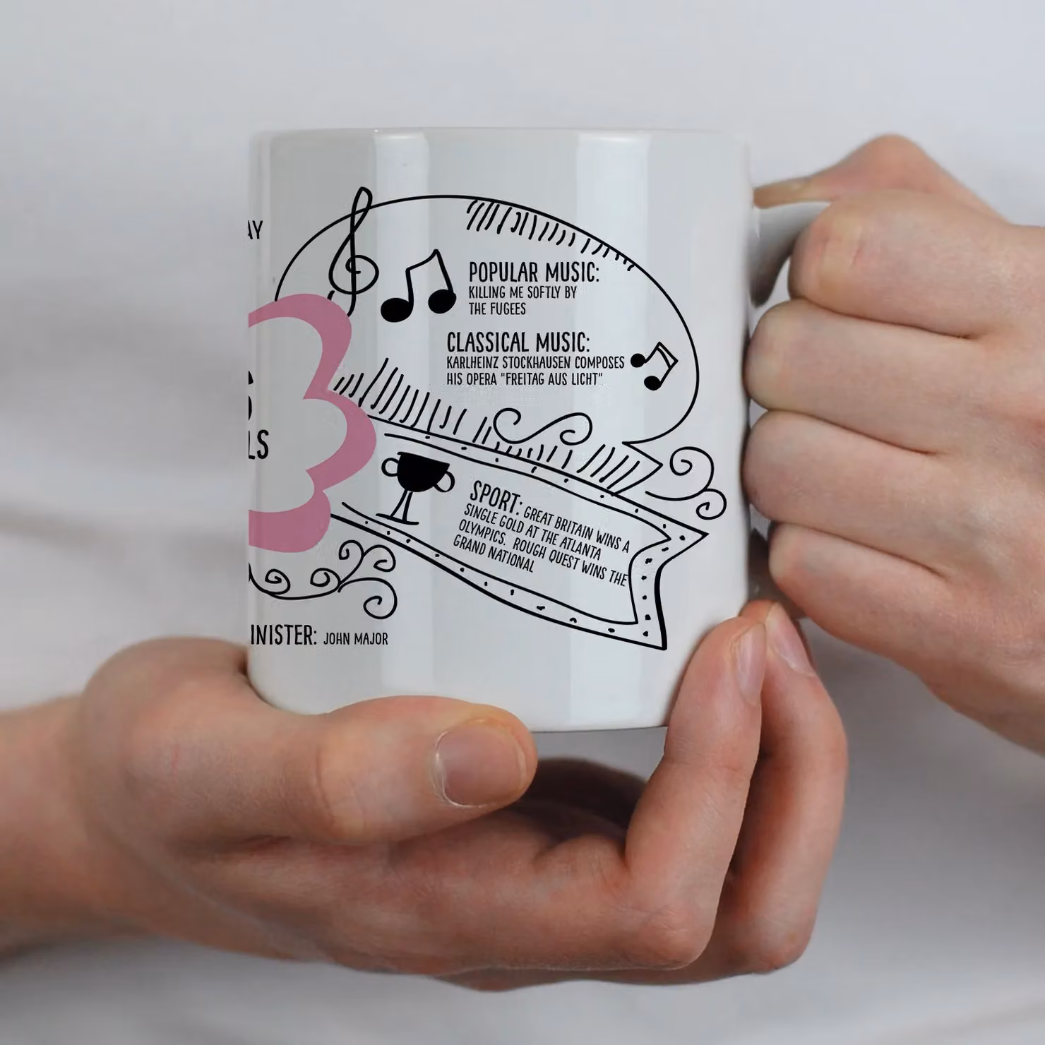 Afewhometruths Personalised 30th Birthday Mug in Baby Pink and White – 2