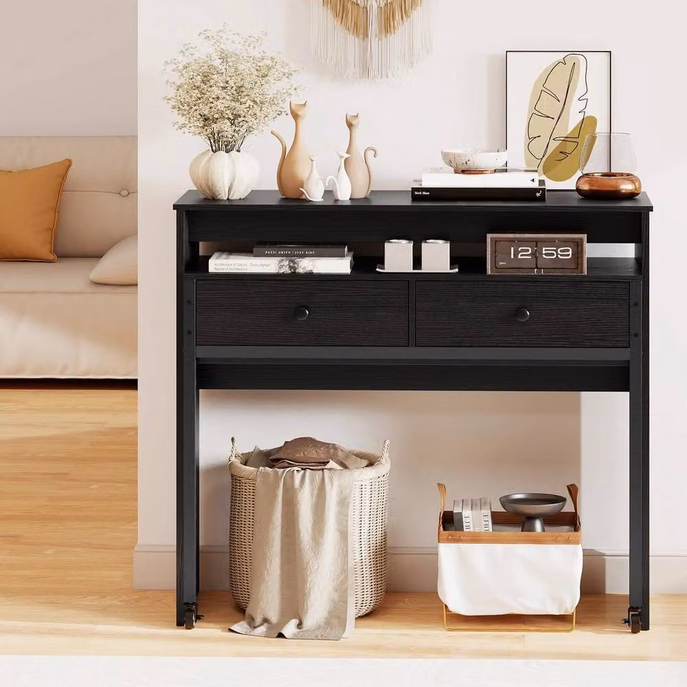 Kelvenix Extendable Modern Home Office Computer Desk in Black – 3