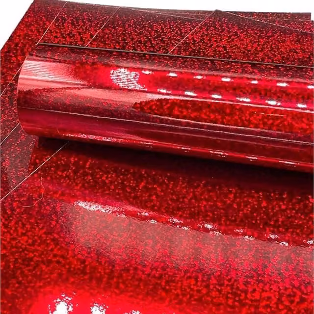 Mirri Pack of 5 Red Glossy Confetti Construction Paper, A4