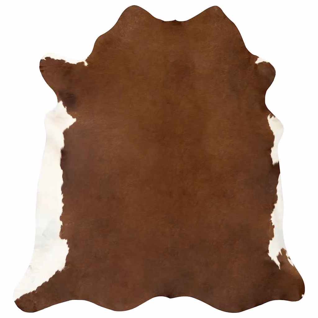 Berkfield Home Real Cowhide Rug in Brown and White, W: 180 cm, L: 220 cm – 3