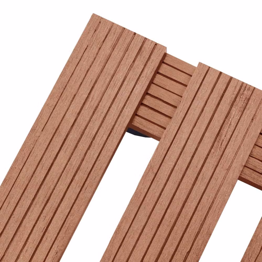 Berkfield Home WPC Plant Trolleys, 2 Pieces, Brown, W/D/H: 30 x 30 x 7.5 cm – 3