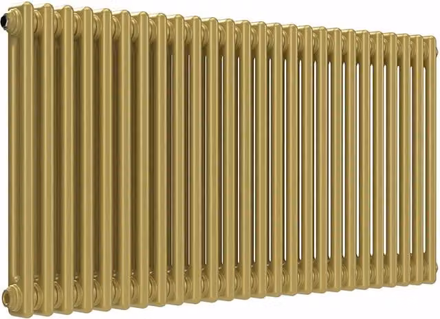 Lux Heat Horizontal Column Radiator in Metallic Gold, 2 Column, W/H: 119 x 60 cm