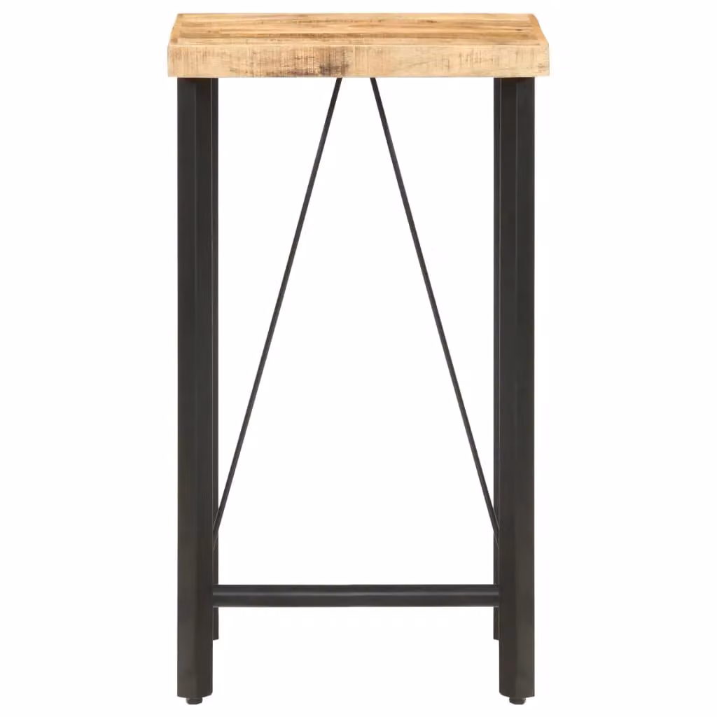 Berkfield Home Brown Rough Mango Wood Bar Table W/D/H: 60 x 60 x 107 cm – 2