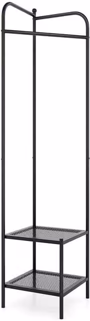 KORVIXA Modern Black Metal Hall Tree with Bench