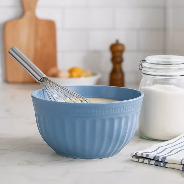 Orsina Round Blue Melamine Mixing Bowl