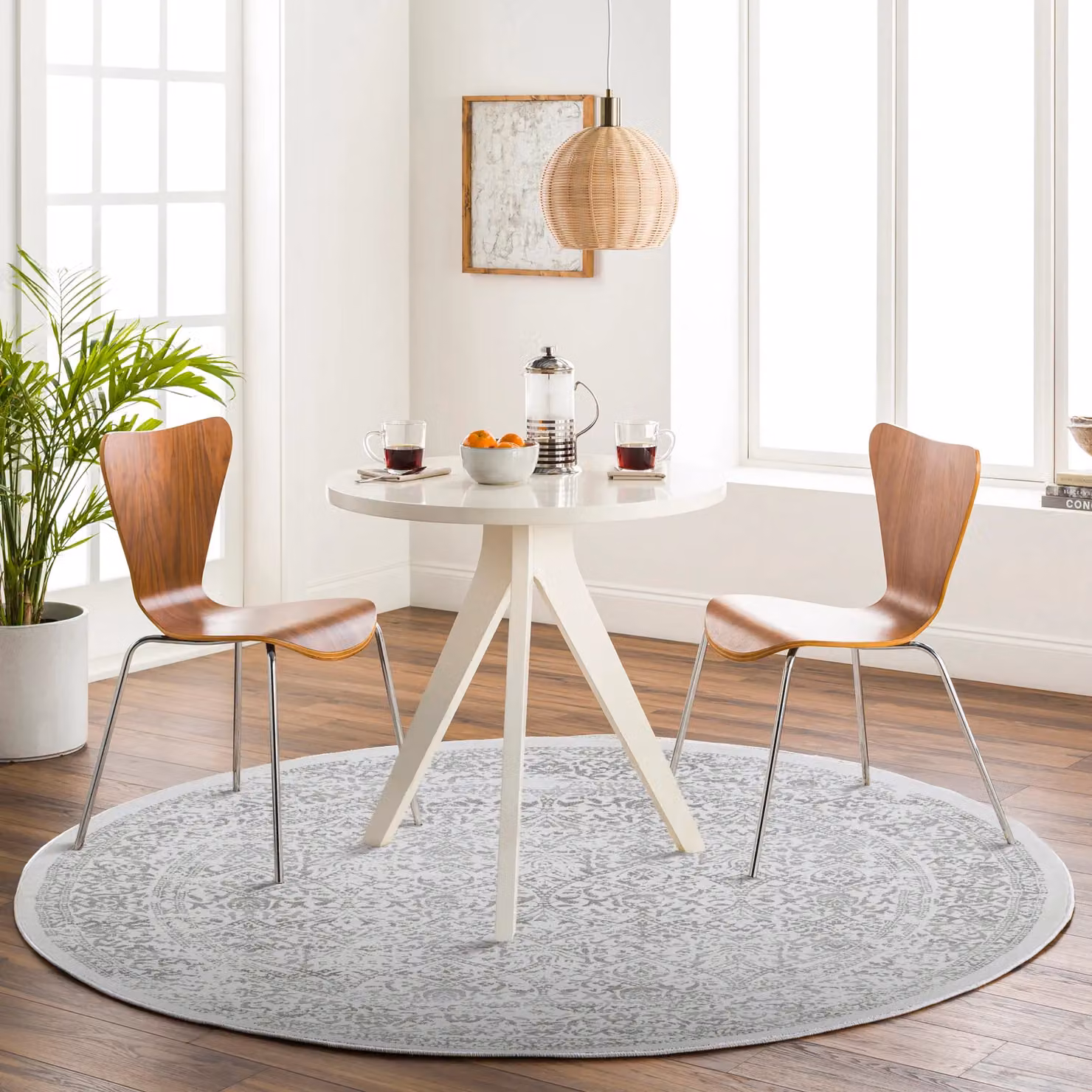 Livabliss Palermo Vintage Boho Style Rug in White and Grey, W/D/H: 80 x 150 cm – 5