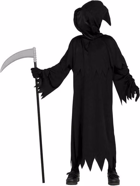 Fiestas Guirca Childrens Grim Reaper Costume Set in Black, One Size