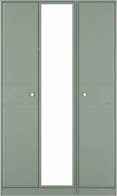 Ready Assembled 2 U Memphis Tall Triple Mirror Wardrobe in Pale Green – 1