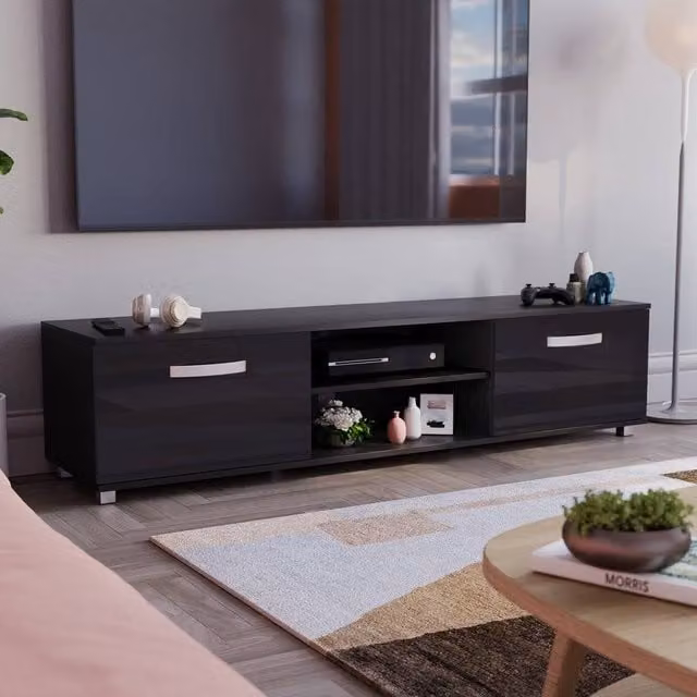 HD Designs Vida Designs Cosmo 2 Door TV Unit in Black