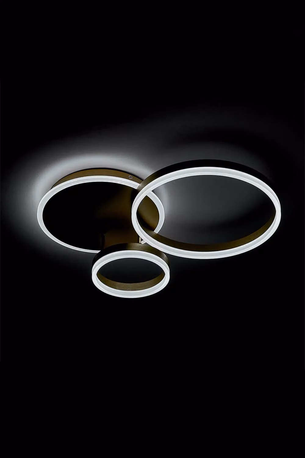 Living and Home Classic Golden Loops LED Ceiling Light in Gold/Brass – 3