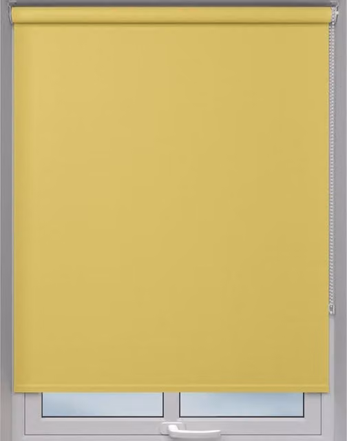 Terrys Viera Made to Measure Semi-Transparent Roller Blind in Plain Yellow