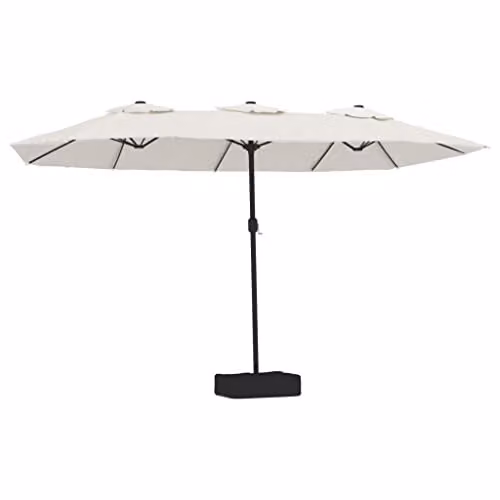 vidaXL Double-Head Cantilever Parasol in White, W/D/H: 449 x 265 x 245 cm – 1