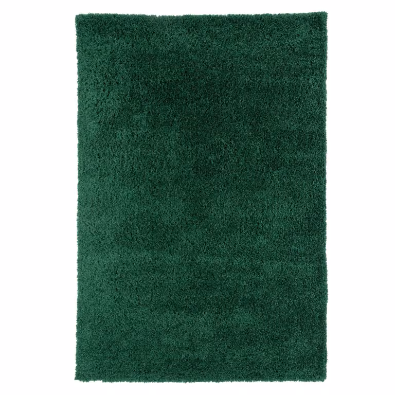 Kukoon Extra Large Fluffy Shaggy Soft Living Room Area Rug in Dark Green, W: 240 cm, L: 330 cm
