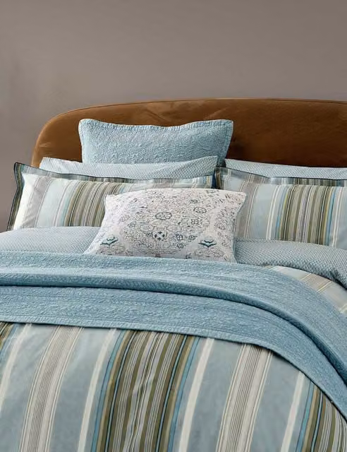 Bedeck of Belfast Oscar 2 Pack Pure Cotton Graphic Pillowcases in Petrol Teal Mix