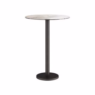 Dome Deco BARI ROUND Art Deco Bar Table in White Stone