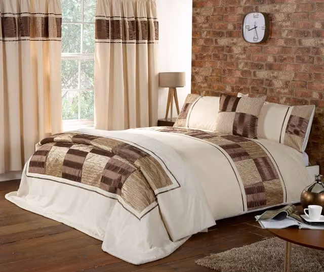 Rapport Home Dortmund Polyester Cushion Cover in Brown, Gold and Beige, W/D/H: 45 x 45 x 0 cm