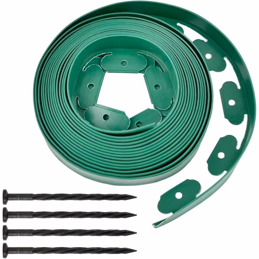 SPETLEK Green Flexible Plastic Garden Border for Grass and Lawns, 10 Metres – 3