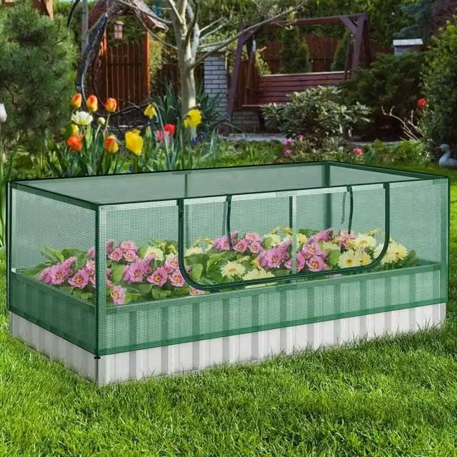 Kelvenix Garden Raised Bed in Green, W/D/H: 174 x 90 x 70 cm