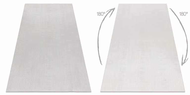 RugsX Balance Rectangular Rug in Yellow and White with High-Low Effect, W: 80 cm, L: 150 cm