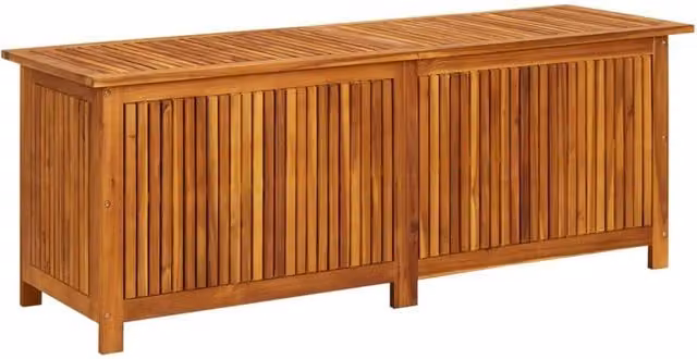 Berkfield Home Garden Storage Box in Brown Solid Oiled Acacia Wood W/D/H: 150 x 50 x 58 cm