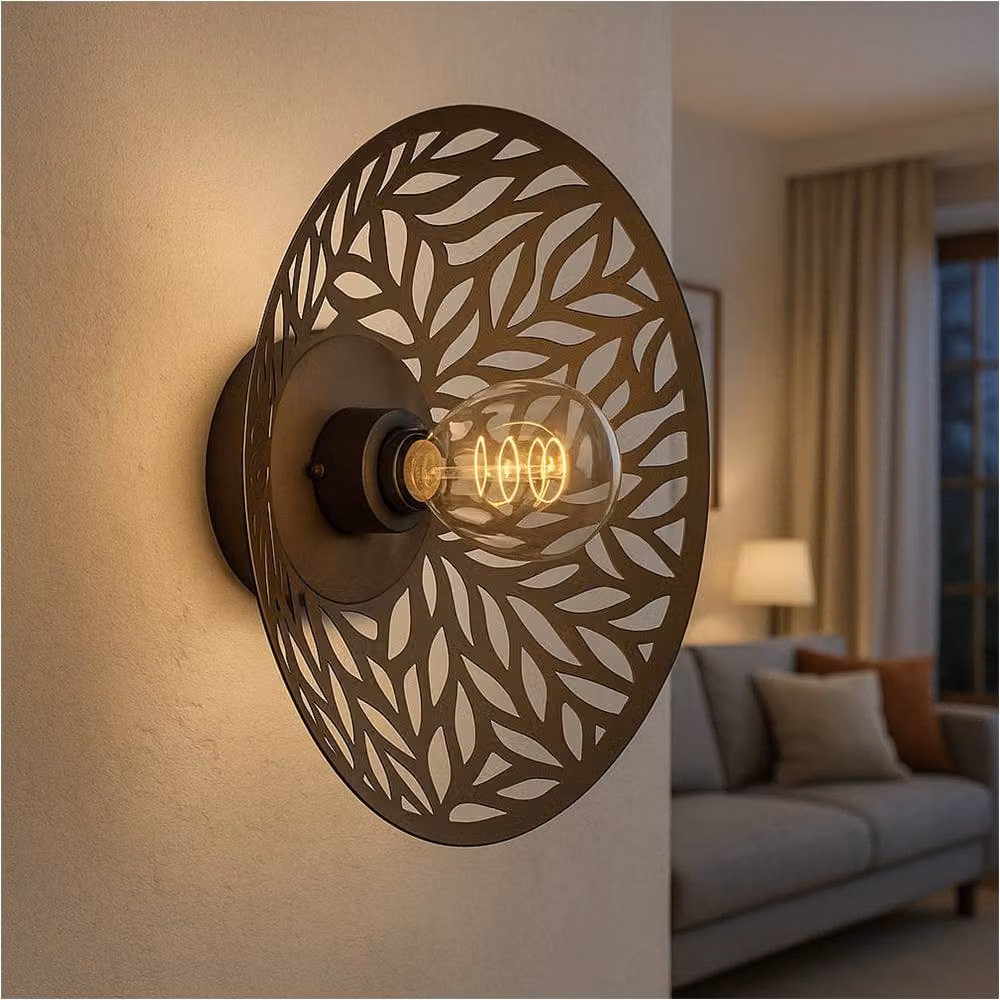 Loops 2 Pack Modern Bronze Metal Wall Lights in Brown – 3