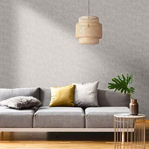 Muriva Darcy James Blue Linen Texture Effect Wallpaper – 3