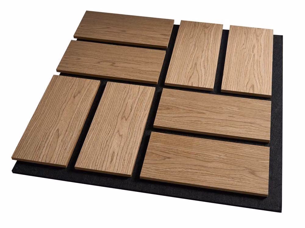 Fuse Acoustic Wooden Parquet Wall Panel in Walnut Effect Brown MDF – 9