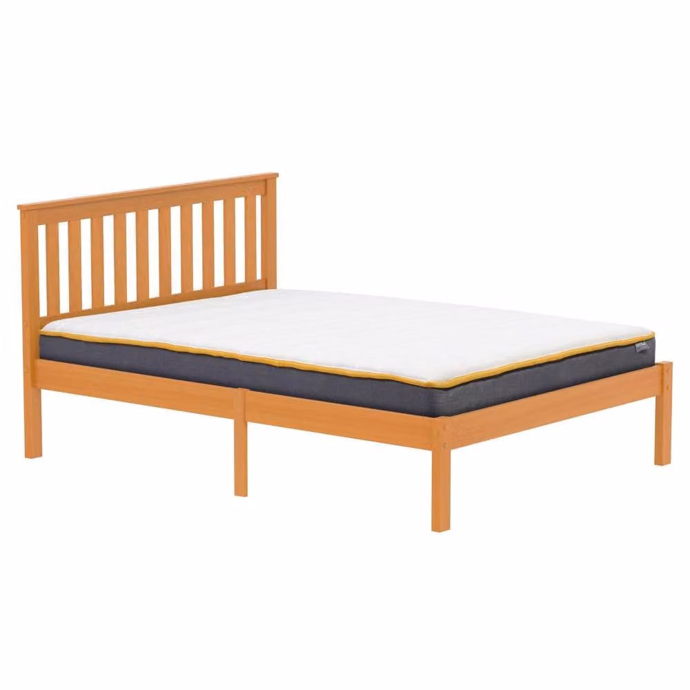 Birlea Denver Single Bed in Brown, Lacquered Pine Wood – 3